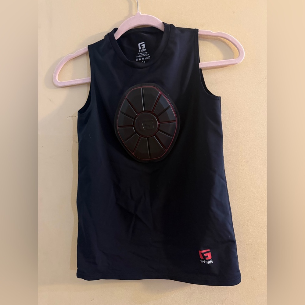 G-Form Pro-Sternum Black Protective Shirt for Sternum protection, YL